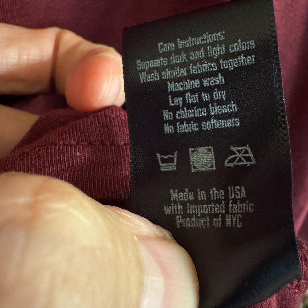 NWT men’s long sleeve polo size XL from Two Blind Brothers, color is burgundy - Picture 9 of 13